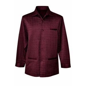 Vintage 1980's Mens J VITAL Long Sleeve Shirt Size L 36 Polyester Burgundy Purpl